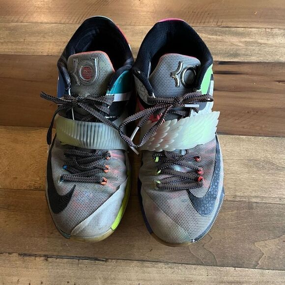 NIKE KD VII 7 SE WHAT THE MULTI-COLOR BLACK HORIZON 801778-944 10.5 SEE DESCRIPT - Picture 2 of 13